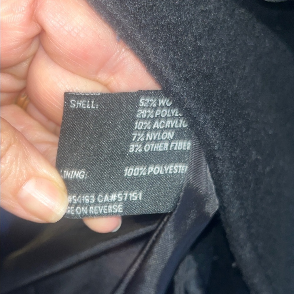 Jones New York Classic Black Pea Coat - Picture 7 of 7